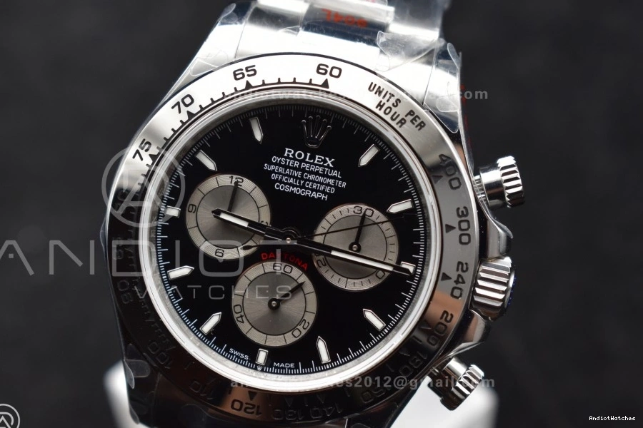 Best Classic V Edition 1:1 QF 794 Black Dial on 126509 Bracelet Silver Daytona SS SH4131 1115